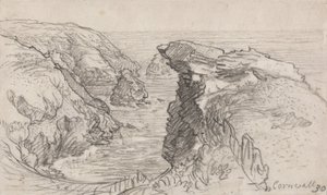 A Page from a Cornish Sketchbook: Cornwall 30 by Samuel Palmer